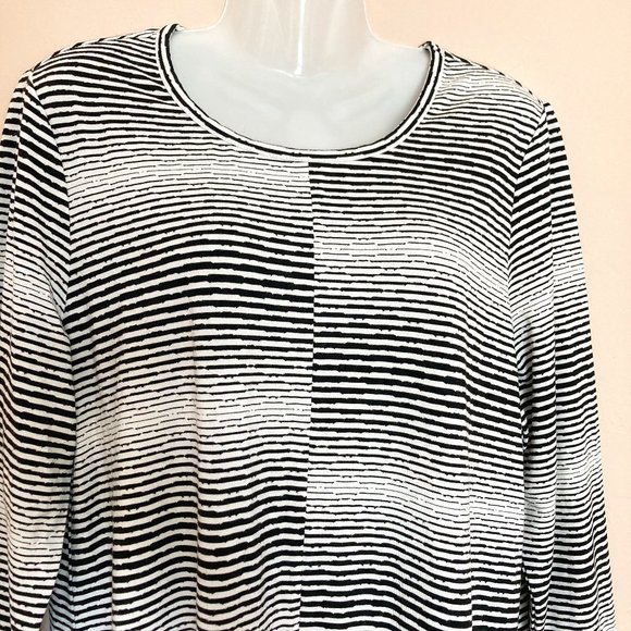 Habitat Clothes To Live In Tunic Pullover Top Striped Abstract Long Sleeve Sz M - Picture 3 of 8